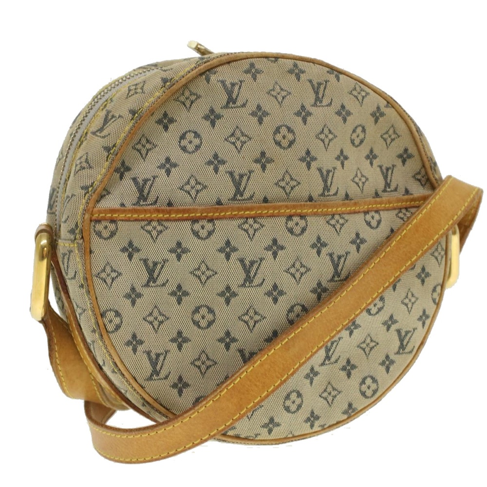 LOUIS VUITTON Jeanne GM Blue Mini Lin Canvas Round Shoulder Bag